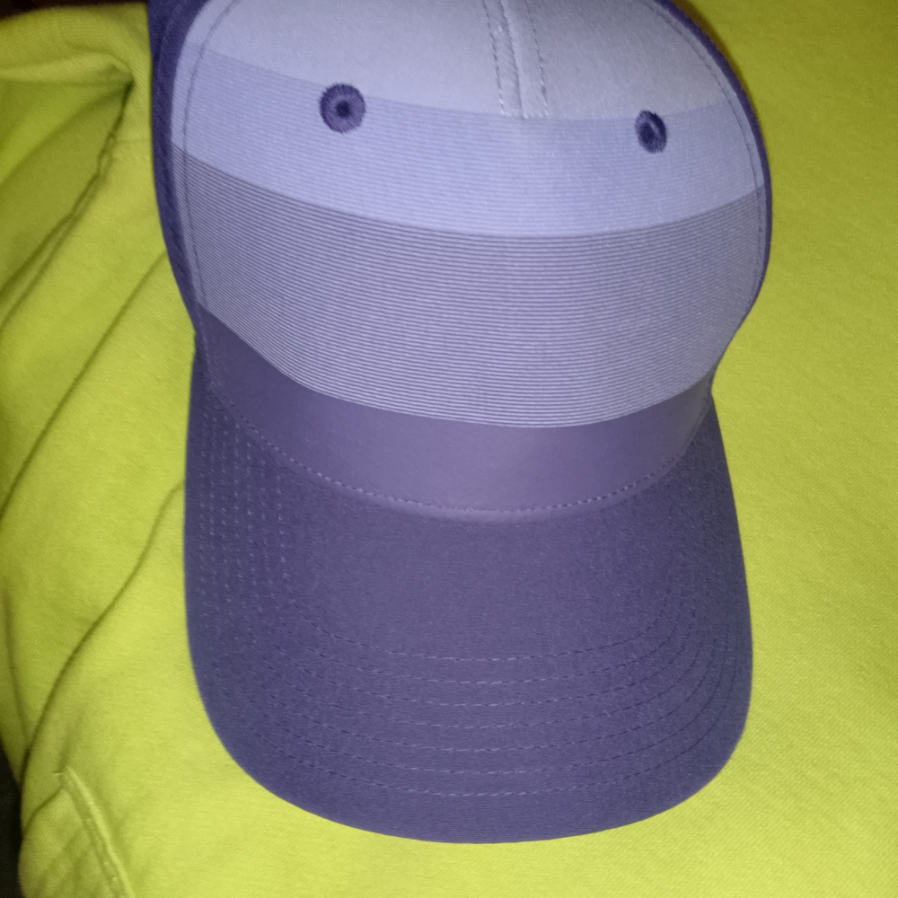 Adidas Golf Tour Flex Fit Fitted Hat - Size S/M - Stripped - Blue